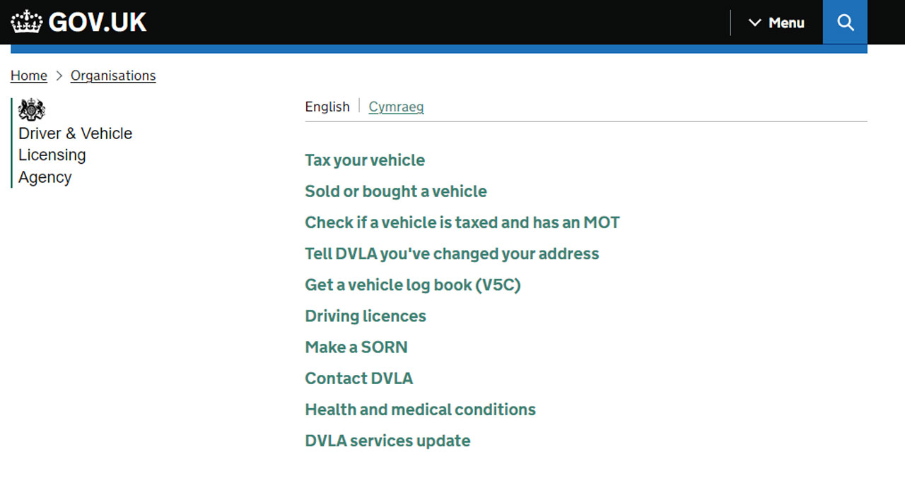 Check Vehicle Registration Through DVLA