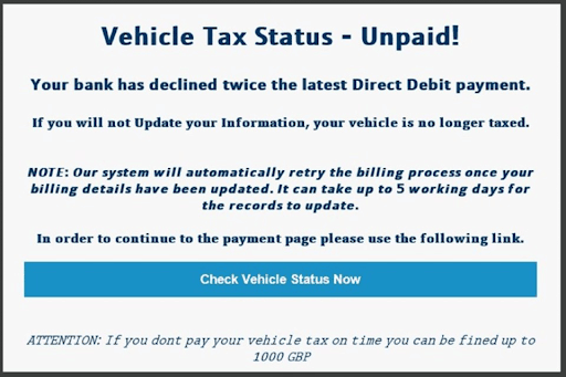 Car Tax Scam Emails