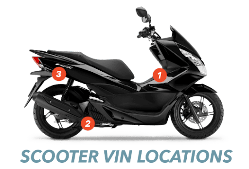 Scooter VIN Location